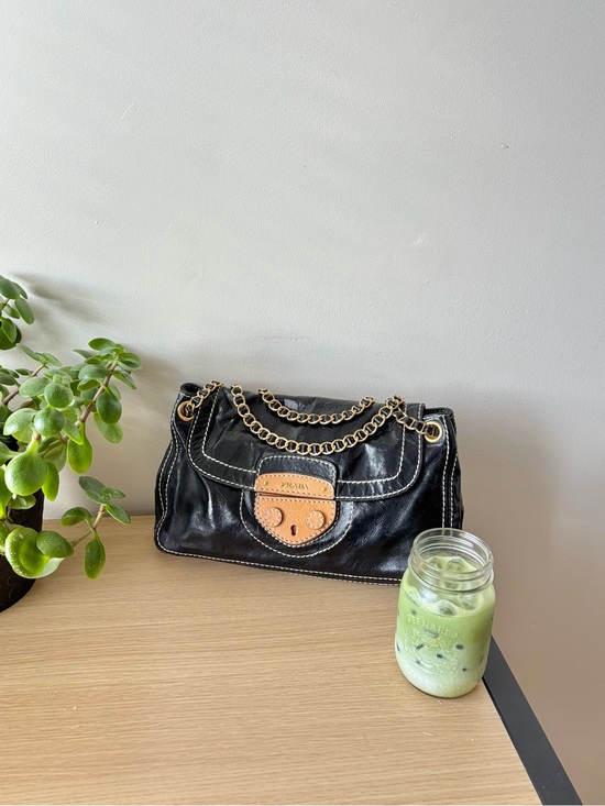 Prada Handbags - Prada Vitello Shine Shoulder Bag